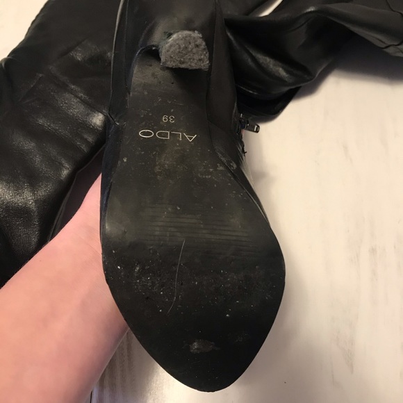 Aldo. Over the knee sexy leather stilettos boots - Picture 6 of 6